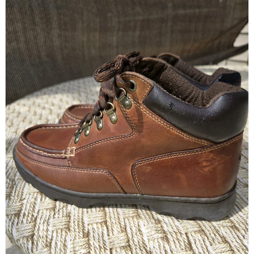 Rocky Leather Work Boots Mens 8.5 Brown Lace Up Outdoor Hiking Workwear